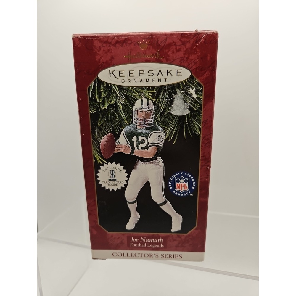 1997 Hallmark Keepsake Christmas Tree Ornament Football Legends Joe Namath (483)